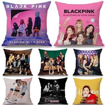

K-Pop Beautiful Girl Group Blackpink BLACKPINK Printed Kissen Oreiller Travesseiro Pillow Sofa Car Bed Sofa Pillow Cushion Cover