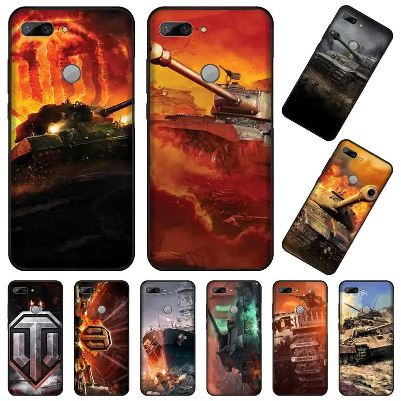 World of tanks Новое поступление черный чехол для мобильного телефона Huawei Honor 7C 7A 8X 8A 9 10