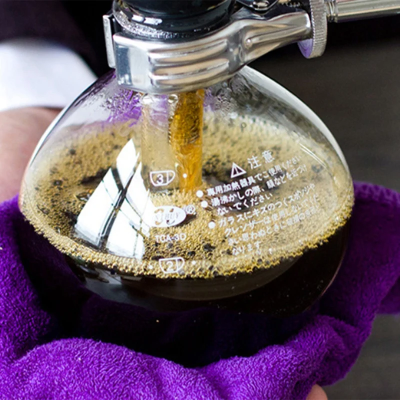 Japanese Style Siphon Coffee Maker Tea Siphon Pot Vacuum Coffeemaker Glass Type Coffee Machine Filter-3 Cups