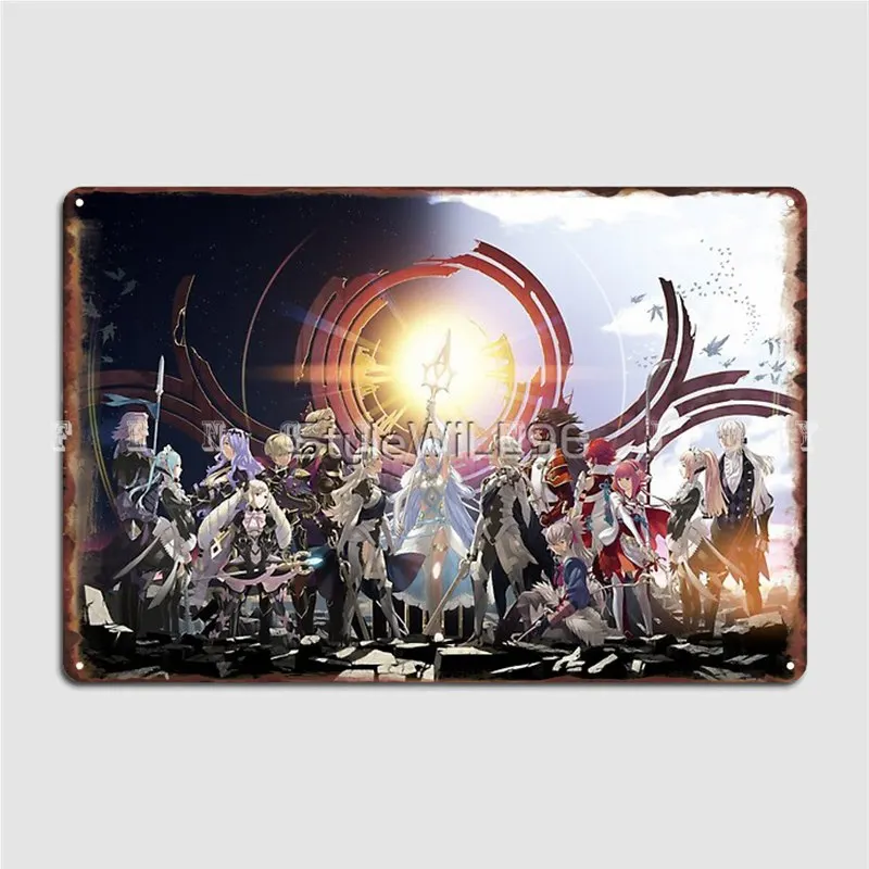Fire Emblem Fates Poster Targa In Metallo Cinema Garage Club Bar Vintage Garage Decorazione Tin Sign Poster