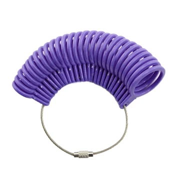 

US 0-13 UK A-Z Round Practical Gauge Easy To Use Set Plastic Ring Sizer Finger Jewelry Measurement Portable Gift Multifunctional