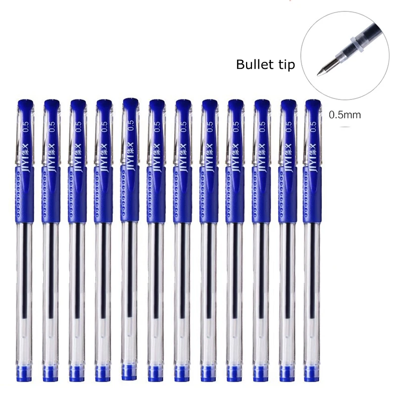 20 teile/satz Gel stift 0,5mm Kugel/Nadel Feder blau schwarz rot Tinten stange für Griff Gel Stift Nachfüllung Schul büro Schreibwaren – Detail 3