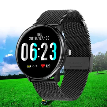 

Men Women Smart Watch Full Screen Touch IP68 Waterproof Fitness Heart Rate Monitor Fitness Tracker Smartwatch For IOS Android