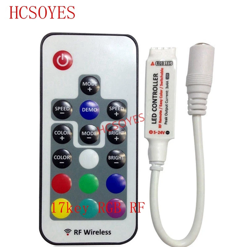 DC5V-24V 17key usb/17key rgb RF/10key/20key IR RF RGB LED контроллер 433 МГц беспроводной контроль сигнала для точечный источник света