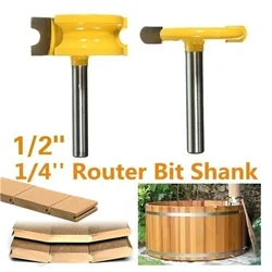 2 pçs 1/2 "1/4" haste canoa flauta e grânulo roteador bit conjunto de madeira cortadores ferramentas para trabalhar madeira liga fresa de madeira bits ferramentas