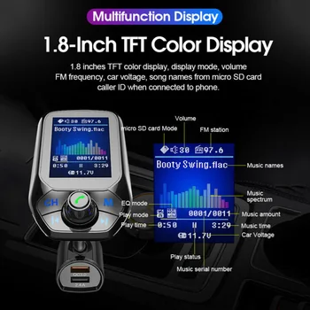 

Car Dual Port USB Charger FM Transmitter MP3 Music AUX Player Hands Free Calling