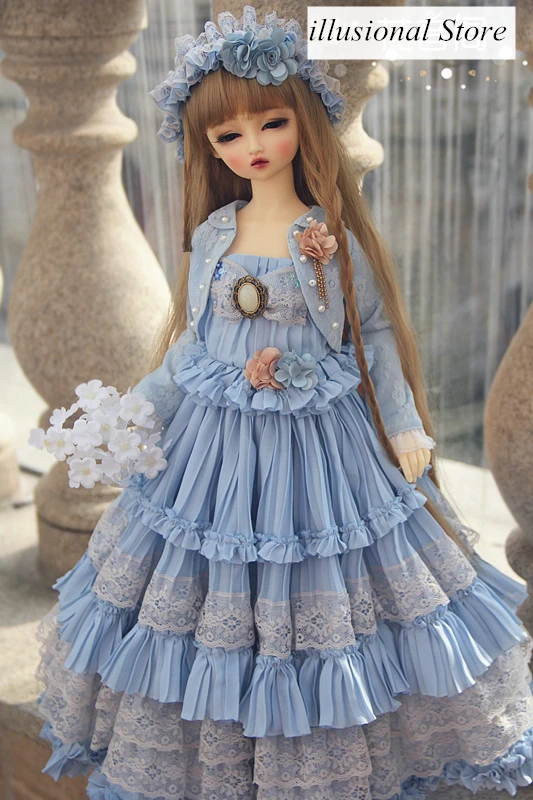 1/3 BJD SD кукла наряды одежда голубое платье для 1/3 sd10 bjd Кукла одежда вечернее платье