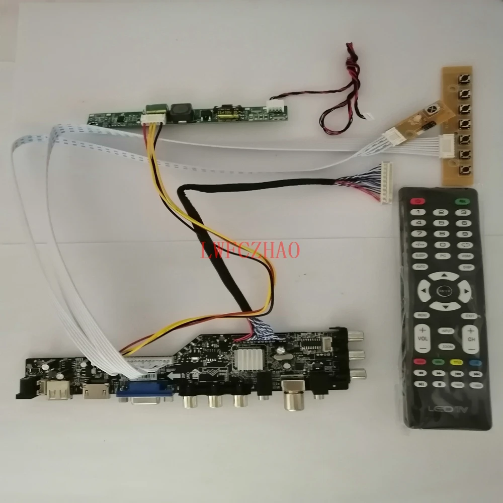 DVB-T2/T DVB-C 3663 ТВ монитор комплект для M185XW01 V6 V7 VD VE VG ЖК-дисплей светодиодный Экран HDMI