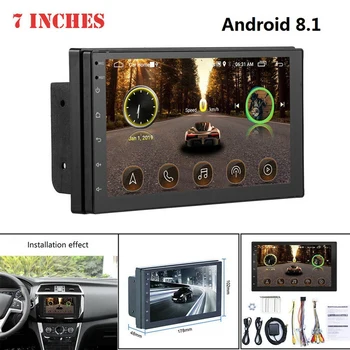 

7 Inch Android 9.1 Press Sn Car MP5 Player FM Radio 1GB+16GB Wifi Bluetooth GPS Navigation for IOS/Android