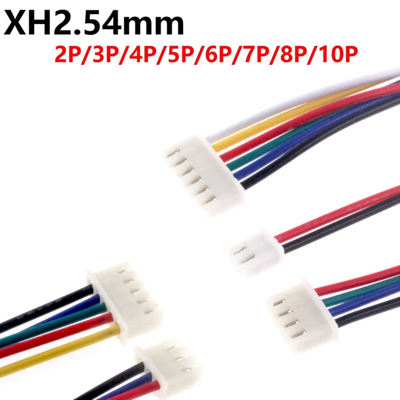Коннектор XH2.54 с длиной провода 10 см/20 см/30 см односторонний жгут проводов 2P/3P/4P/5P 10P