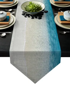 

Sunshine Beach Wave Table Runner Table Flag Home Party Decorative Tablecloth Table Runners for Wedding