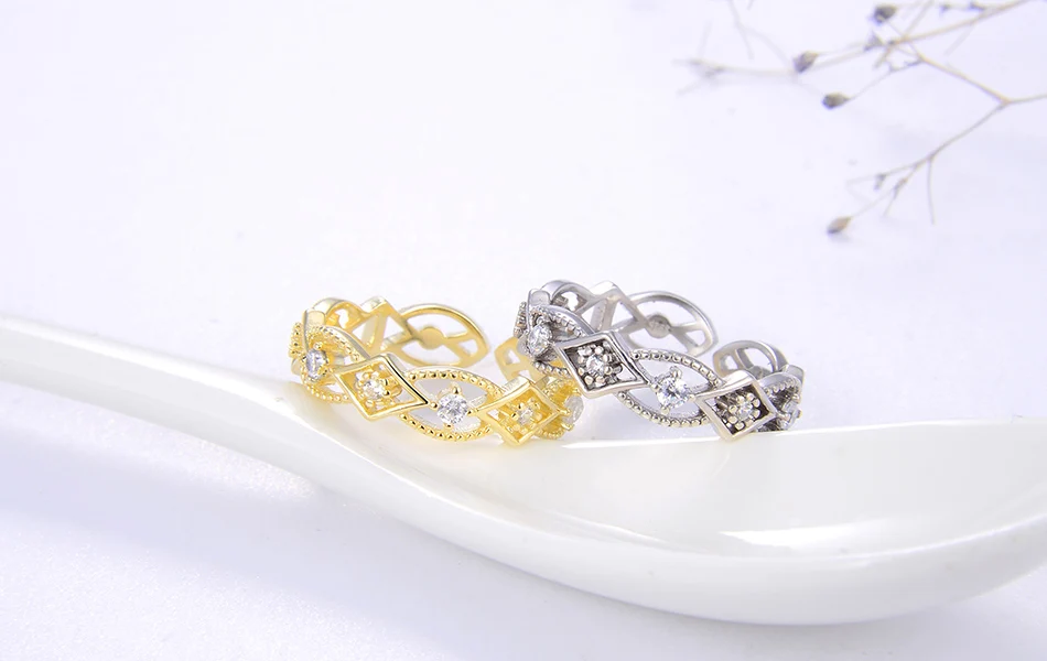 ORSA JEWELS Мода 925 Серебро несколько колец AAAA кубический циркон геометрические индивидуальные Регулируемые кольца мужские вечерние ювелирные изделия SR151