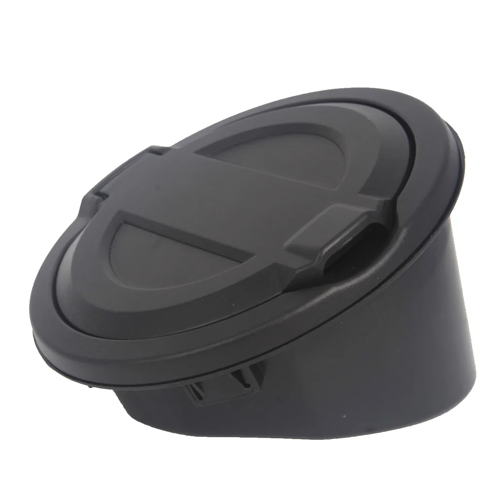 Non-Locking Gas Tank Cap Fuel Filler Door Cover for 2007-2019 Jeep Wrangler JK & Unlimited Sport Rubicon Sahara (Black)