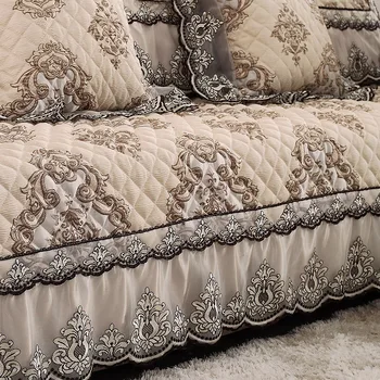 

European Style Sofa Seat Living Room Four Seasons Universal Combination Lace Fabric Non-slip Royal Sofa Sleeve Cover