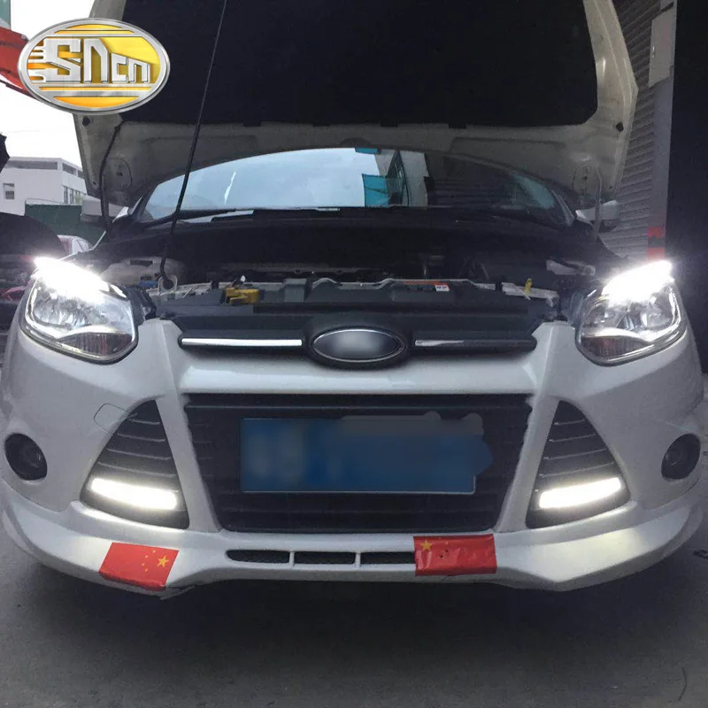 Для Ford Focus 3 MK3 2012 ~ 2015 светодиодный налобный фонарь для бровей дневные ходовые огни