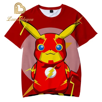 

Anime Gaming Pikachu 3D Printing T-shirt Streetwear Casual T-shirt Short Sleeve Clothes Adult&Children