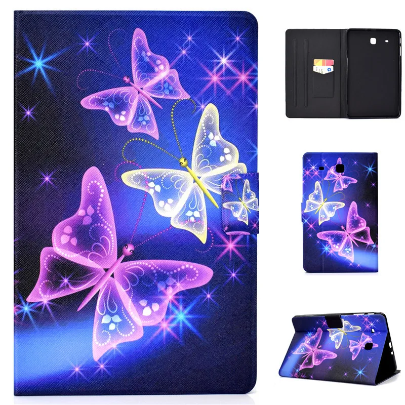 cover for Samsung Galaxy Tab E 9.6 inch Casse T560 T561 Cover Stand PU Leather Case for Samsung Tab E 9.6 '' Case sm-t560 Cute