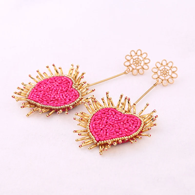 INS 2019 Blue Parrot Tassel Earrings for Women Crystal Bird Drop Earrings Long Fringed Dangle Earrings Wedding Jewelry Evil Eye Rhinestone Statement Earrings Gift for Mon Wife Friends Christmas Party Birthday boho 6