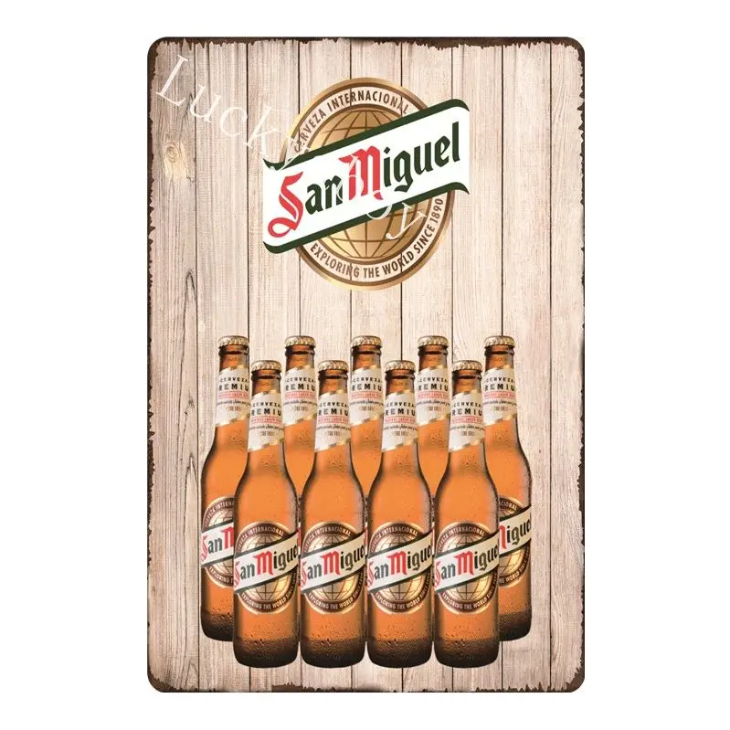 [Luckyaboy] Budweiser Pabst синяя лента mytos Beer Man Cave Cola металлический оловянный знак Паб Бар гаражный автомобиль Ретро Декор AL011 - Цвет: UV1301