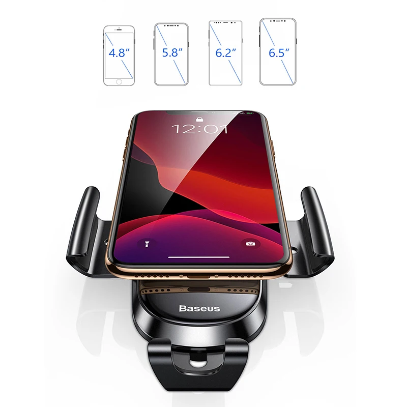 Baseus гравитационный автомобильный держатель телефона для Iphone XS XR samsung мобильного телефона округленный воздух на выходе крепление подставка для автомобильного телефона Поддержка