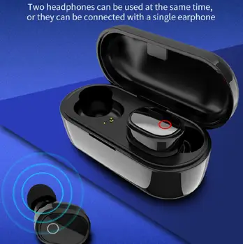 

Wireless Bluetooth 5.0 Headset Sports In-Ear Stereo Dual Earbuds TWS Headphone