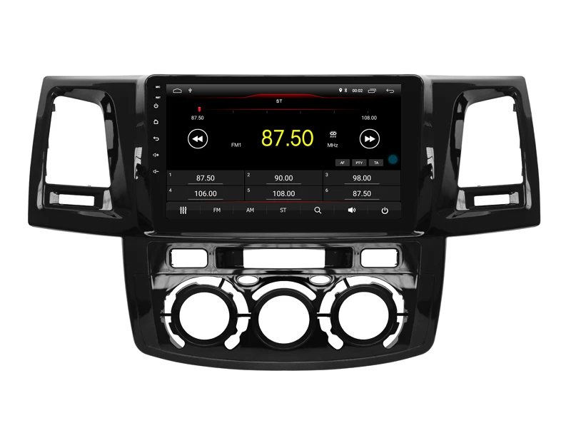 Автомобильный Android 9,0 плеер для Toyota Hilux Fortuner MT магнитофон 4G Lte sim карта радио с Bluetooth и GPS головное устройство 2.5D ips экран