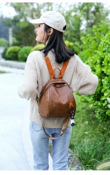 

2020 new women's multi-function backpack fashion simple backpack retro large-capacity backpack