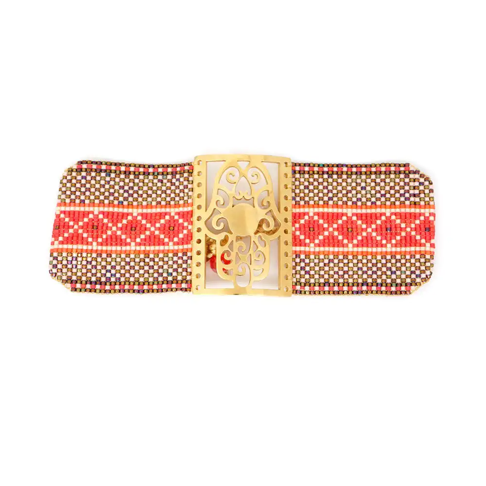 Go2boho MIYUKI, браслет от сглаза, ювелирные изделия для женщин, браслеты, Mujer,, богемные, летние, Хамса, ручная работа, браслеты на запястье, тканые, ручной работы