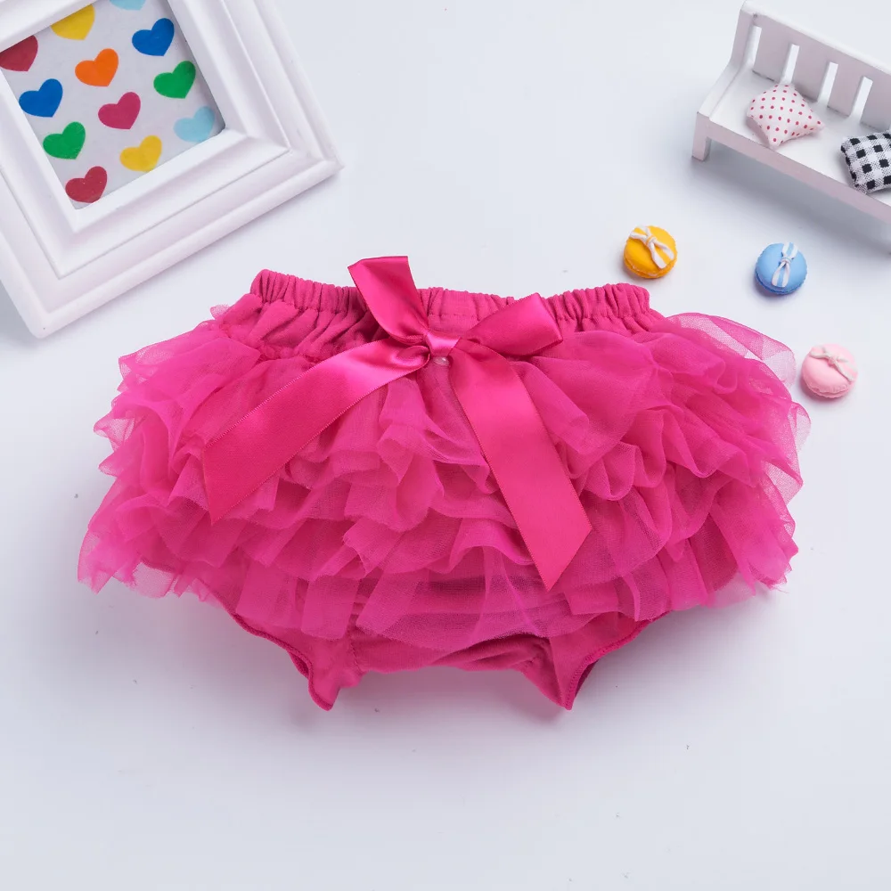 Baby Cotton lace Bloomers shorts Cute Baby Diaper Cover Newborn Flower Shorts Toddler fashion Summer Satin Pants with Skirt