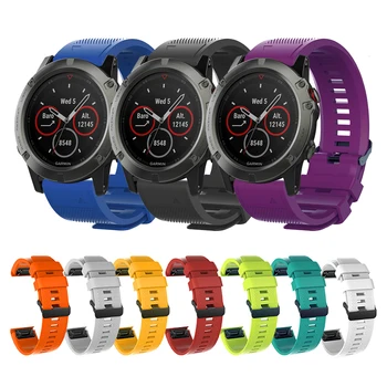 

20/22/26mm Silicone Watchband Wrist Strap for Garmin Fenix 6X 6 6S Pro 5X 5 5S Plus 3 HR Watch Bracelet Easy Fit Quick Release
