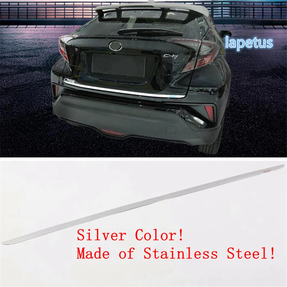 Rear Trunk Tailgate Boot Lower Edge Door Decoration Overlay Strip Streamer Lid Cover Trim Fit For Toyota C-HR CHR 2016 - 2020 Rear Trunk Tailgate Boot Lower Edge Door Decoration Overlay Strip Streamer Lid Cover Trim Fit For Toyota C-HR CHR 2016 - 2020
