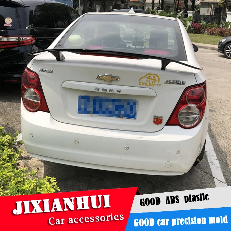 Спойлер для Chevrolet Aveo 2011 2018 спойлер из АБС пластика TF карты заднее крыло автомобиля