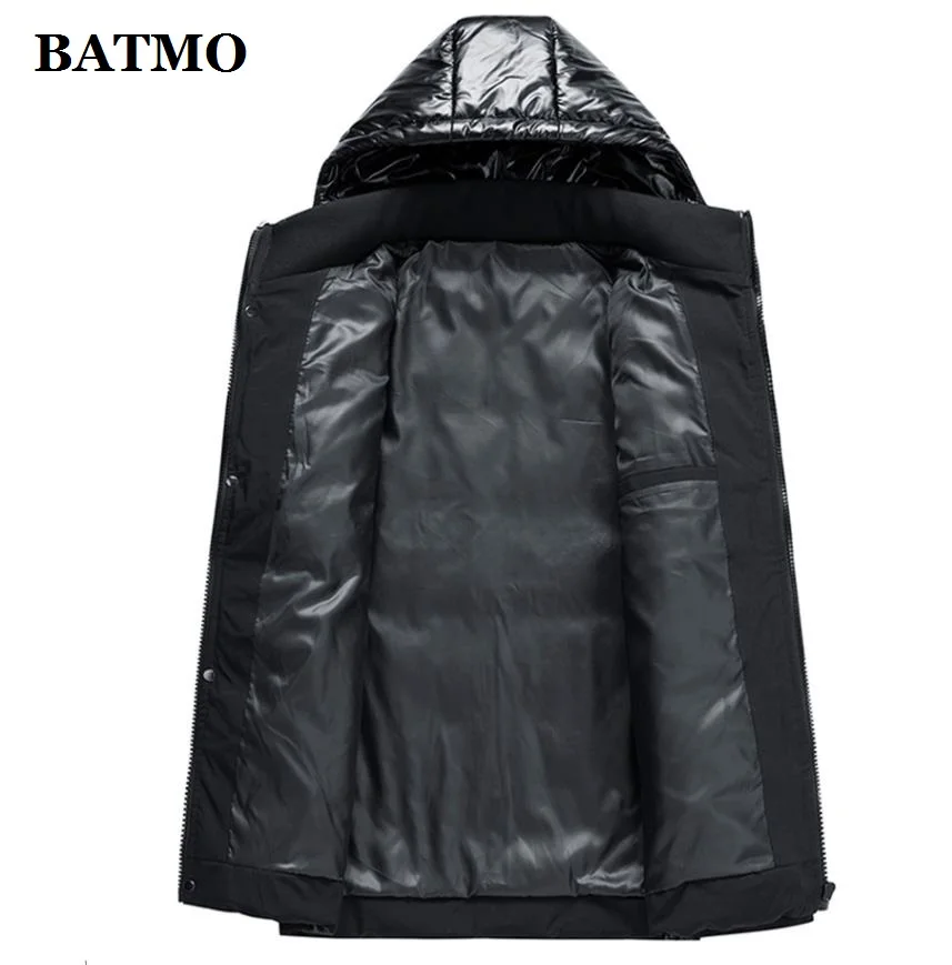 BATMO Новое поступление зимние мужские куртки с капюшоном на утином пуху, мужское зимнее пальто, большие размеры YR9011