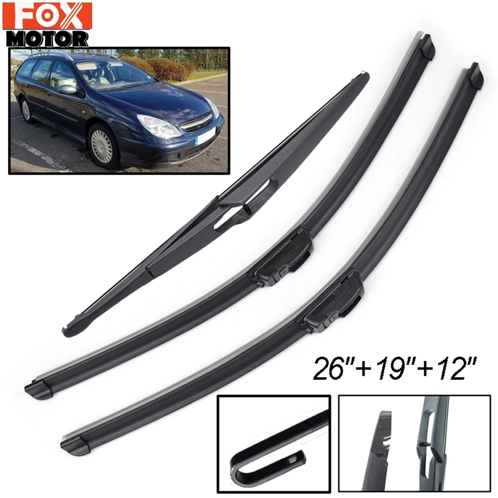 Xukey 3 шт./компл. спереди и сзади стеклоочиститель лезвия для Citroen C5 DE Estate 2003 2002 2001 2" 18" 12"