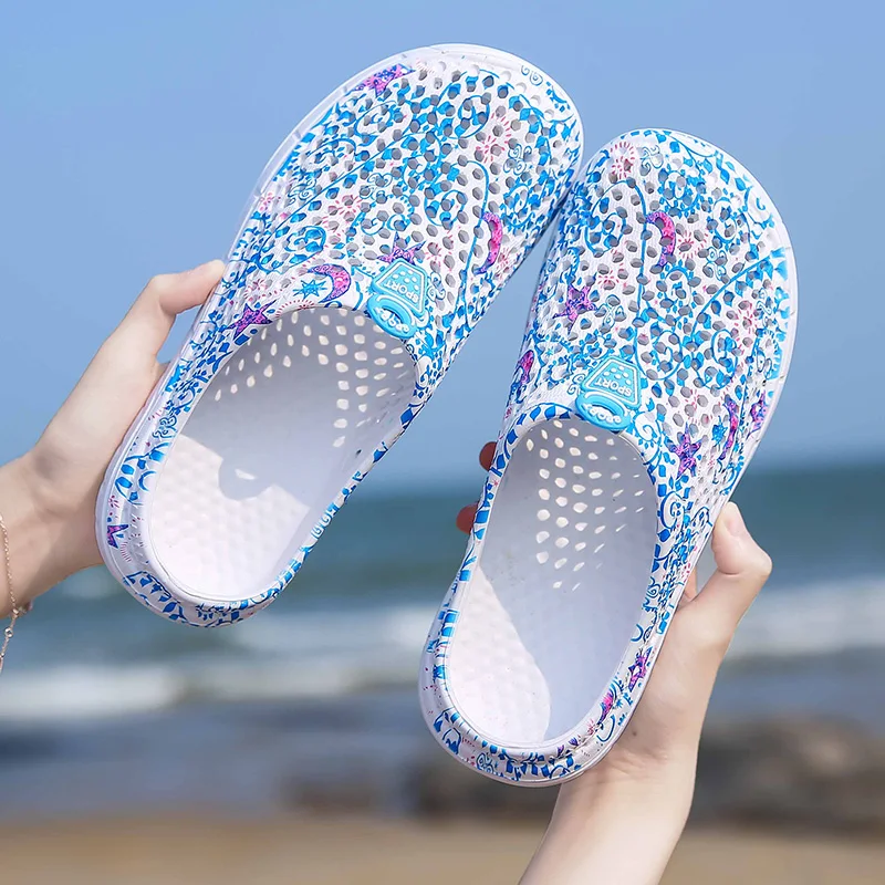 Zuecos informales para mujer, sandalias transpirables para playa, zapatillas de San Valentín, chanclas de verano, zapatos para el hogar, Unisex, 2021