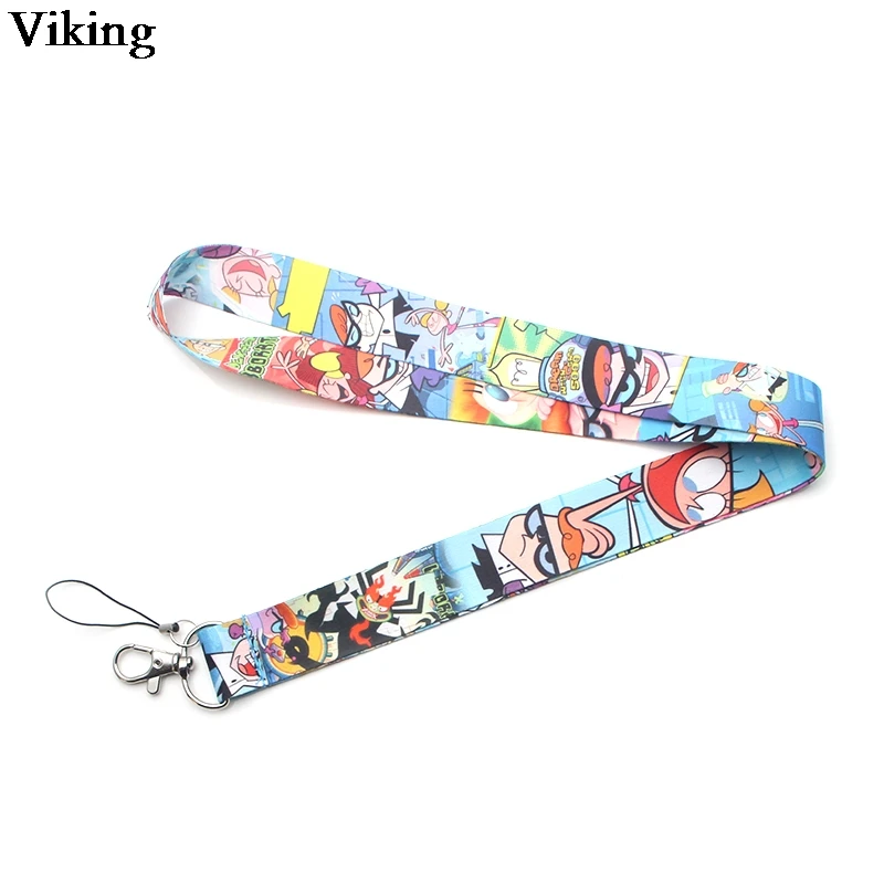 

Dexters Lab Printing Lanyards For Keys ID Card Smartphone Neck Strap Keychains USB badge Holder Phone Hang Rope Lanyard G0290