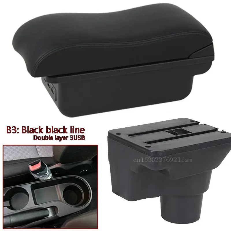 

For 2017 KIA Rio 4 Rio X-line armrest box central Store content box cup holder interior car-styling accessories