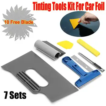 

7 Pcs ABS Professional Car Window Tinting Tools Kit Vehicle Glass Protective Film Car Window Wrapping Tint Vinyl Installing Tool