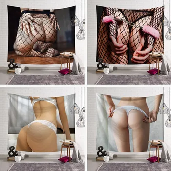 

150x130cm Modern Tapestry Wall Hanging Polyester Sexy Hip Style Blanket Tapestry Home Room Bedroom Decoration Creative Tapestry