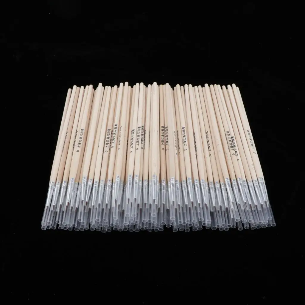 Fine Detail Paint Brushes Set 100-Packs for Miniature Scale Model Art Painting in Acrylic Oil Watercolor Pointed Round