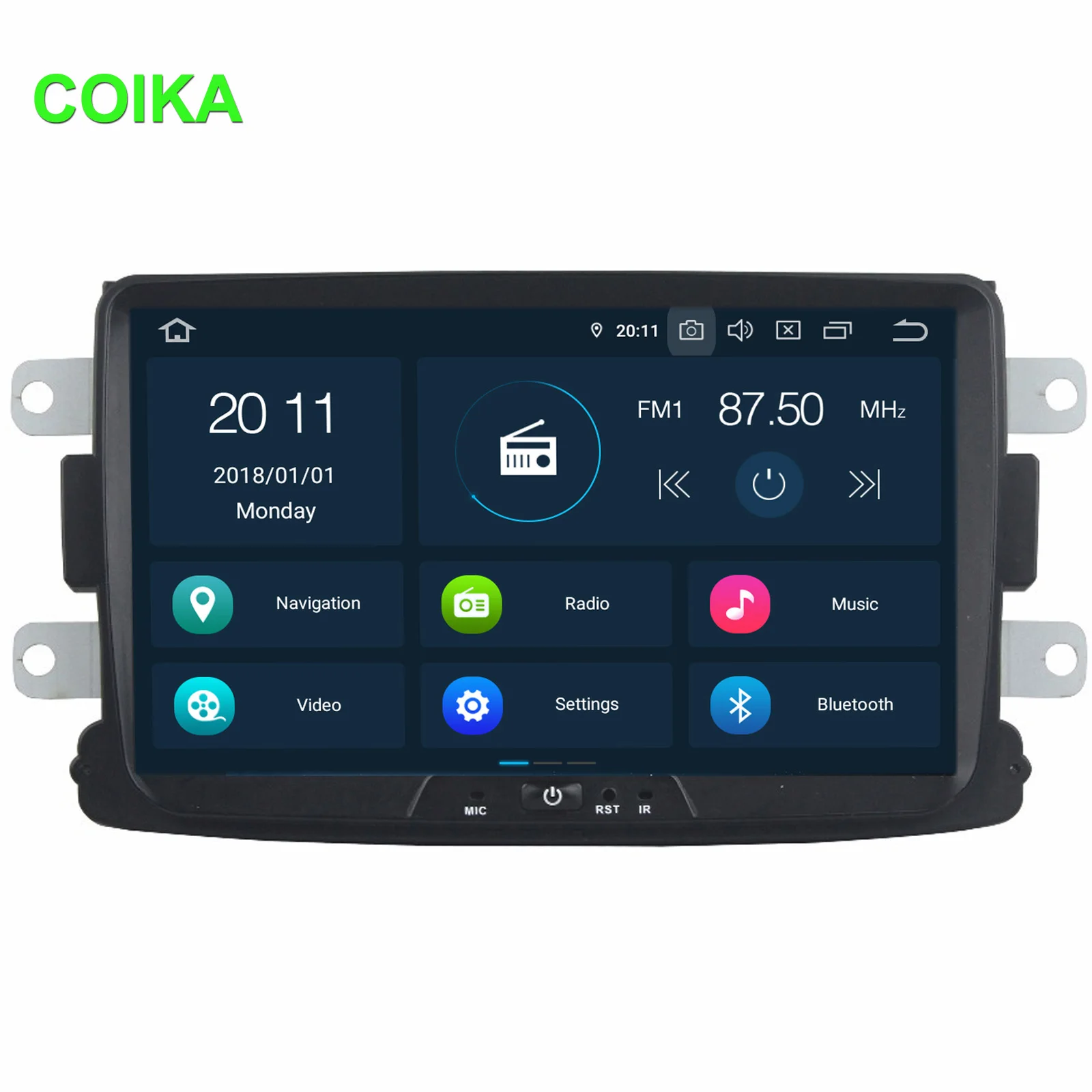 COIKA 8 &quotAndroid 9 0 Система Автомобильный приемник gps для Renault Duster Sandero Logan Lada Dacia с 4G + 64G