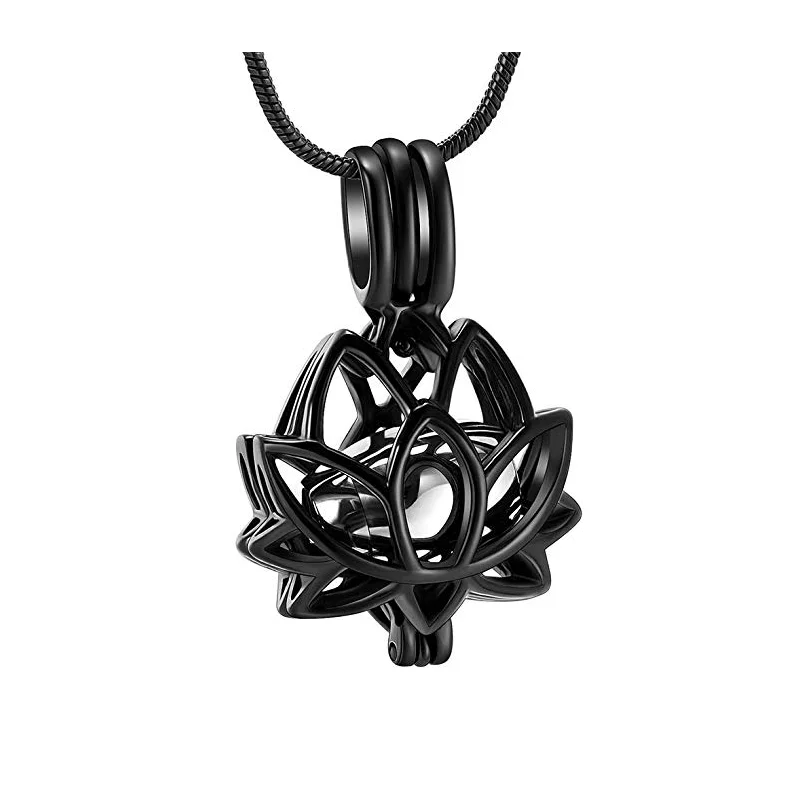 LKJ001 Бесплатная воронка новый дизайн Подарочное ожерелье Lotus Hold мини урн из