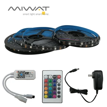 

5M/10M LED Strip SMD5050 RGB LED Strip Light IP65 RGB led Ribbon Tape Remote WIFI Bluetooth Controller 12V Power Adapter Kit