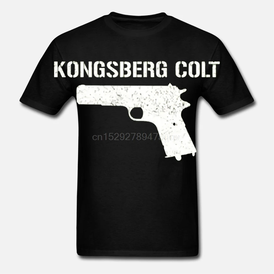 Kongsberg Colt пистолет Военная проблемная футболка | Мужская одежда