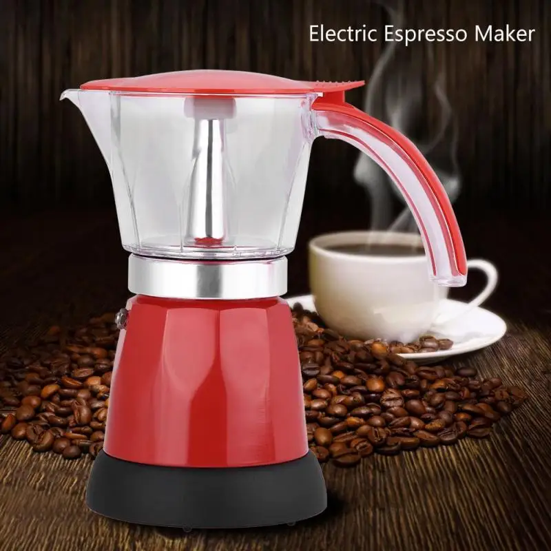 Coffee Maker 300ml/6 Cups 480W Electric Pot Detachable Kitchen Stovetop Coffee Maker