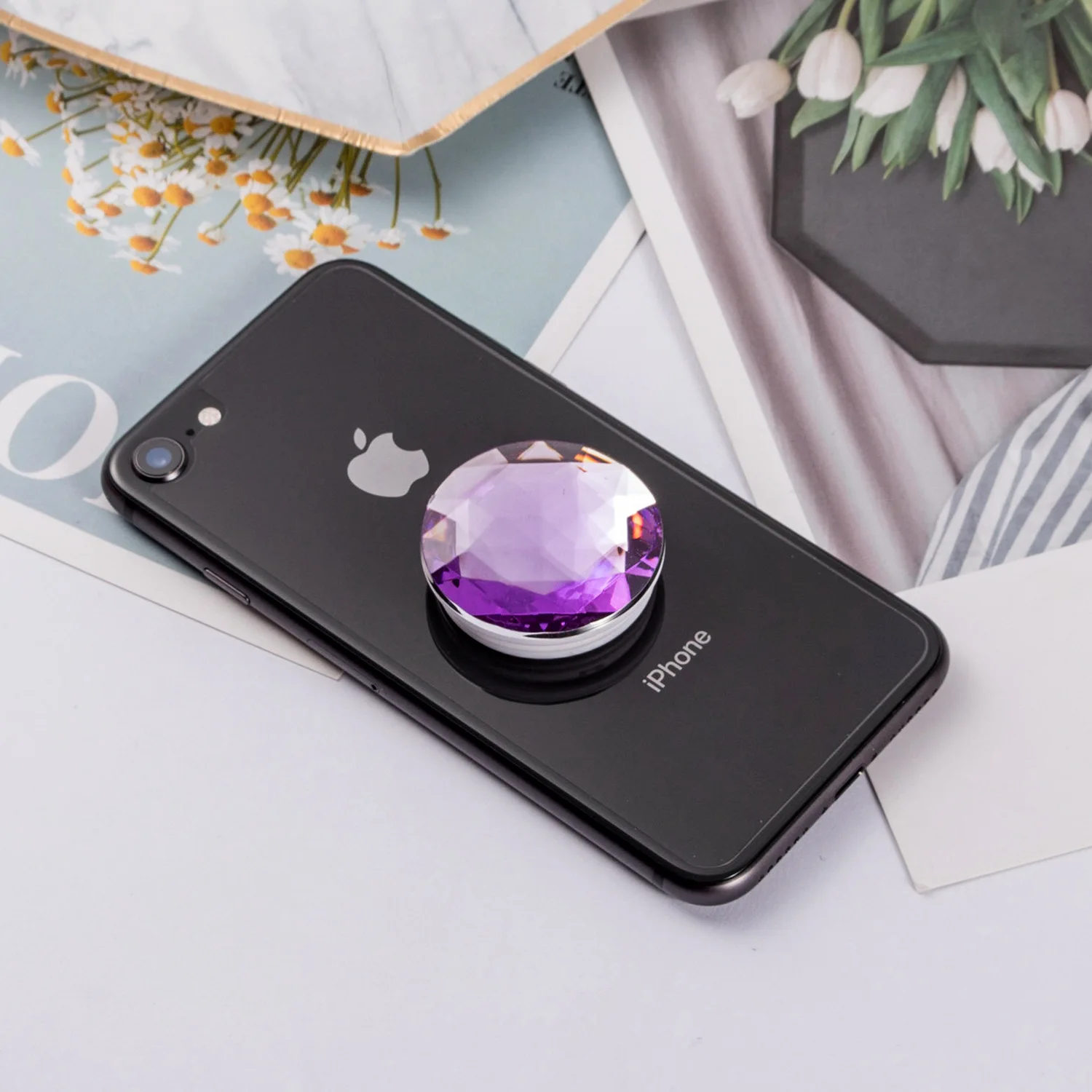 Pipsocket блестящая Алмазная ручка держатель для телефона для IPhone 11 Pro samsung Складная карманная розетка Air Bag сотовый кронштейн Подставка