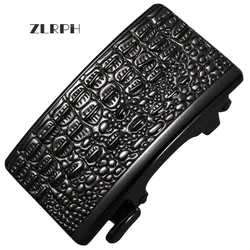 Zlrph genuíno masculino cinto cabeça, fivela de cinto, lazer cinto cabeça acessórios negócio fivela automática largura 3.5cm