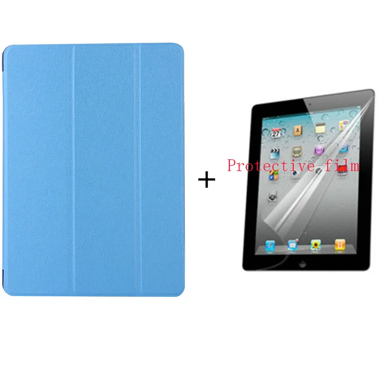 sky blue and film Ультратонкий ПУ+ Прозрачный чехол для samsung Galaxy Tab A 8,0, P200, P205, откидная подставка, чехол для samsung TAB A 8,0,+ пленка - Цвет: sky blue and film