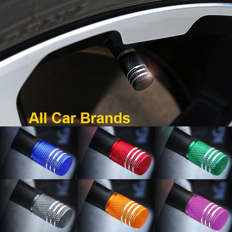 

4pcs Aluminum Car Tire Valve Cap Tyre Cover Accessories For Dodge Challenger RAM 1500 Charger Avenger Caliber Nitro Auto Goods