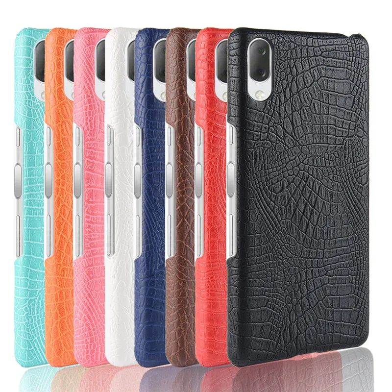 For Sony Xperia L3 phone shell PU Hard retro crocodile Back Cover L 3 I3312 I4312 I4332 I3322 case Anti-shock |